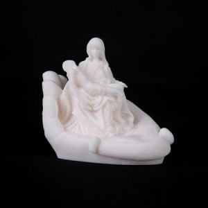 Alabaster the Pieta in a hand