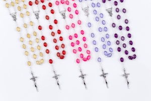 Chapelet - plastique - 9 mm - fleur