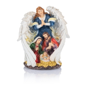 Crèche de Noël - Sainte Famille - 19 cm - Ange - Classic