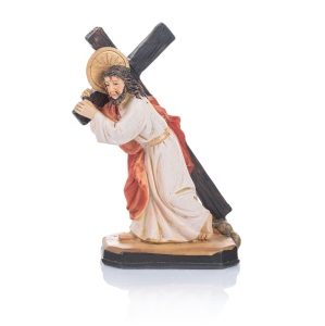 Figurine - Christ portant la croix - 12 cm