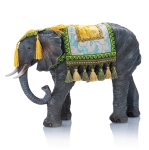 Une figurine pour une crèche - l'éléphant  -   selle décorative - 37 cm - Grande