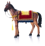 Une figurine pour une crèche - cheval - selle décorative - 46 cm - Grande 