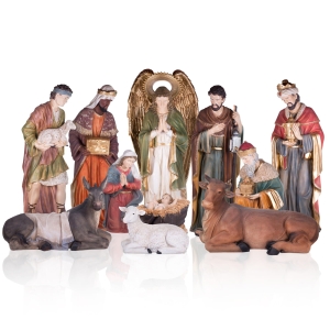 Crèche de Noël - auréole LED - 200 cm - Grande
