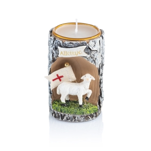Bougeoir - Agneau Pascal - 8 cm - Pâques