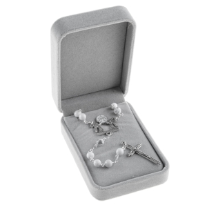 Chapelets de mariage - blanc turquoise et agate noire - ensemble