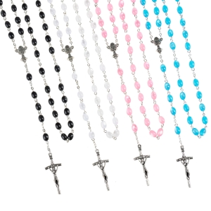 Chapelet premiere communion - plastique - 8 mm