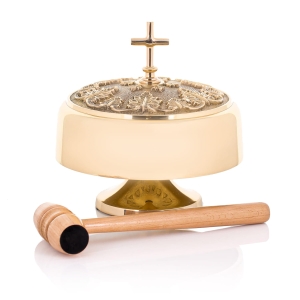 Single gong - brass - wooden mallet - 25 cm