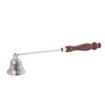 Eteint-bougies - laiton - nickel - poignée en bois