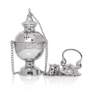 Encensoir - laiton - nickel - 24 cm