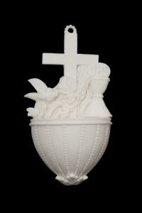 Alabaster stoup The First Holly Communion