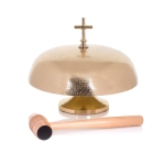 Gong simple - laiton - mailloche en bois - 26 cm