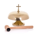 Single gong - brass - wooden mallet - 21 cm