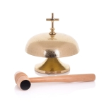 Single gong - brass - wooden mallet - 22 cm