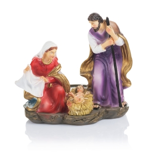 Bougeoir - crèche de Noël - Sainte Famille - 12,5 cm - Classic