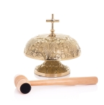 Gong simple - laiton - mailloche en bois - 23 cm