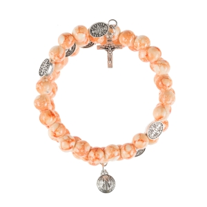 Bracelet - chapelet main - plastique - 8 mm - Saint Benoît