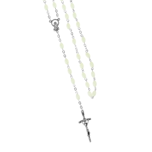 Chapelet - plastique - 8 mm - Notre-Dame Immaculée - fluorescent