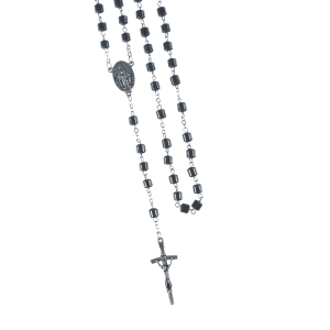Rosary - hematite - 5 mm - Our Lady Immaculate