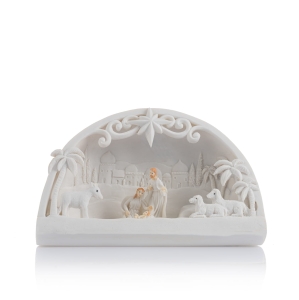 Crèche de Noël - Sainte Famille - lumineuse - Bianco