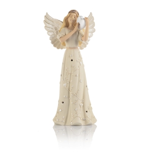 Anioł - świecący - 23 cm - Bianco