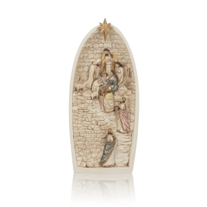 Crèche de Noël - lumineuse - 21 cm - Bianco