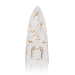 Weihnachtskrippe - leuchtend - 18 cm - Bianco