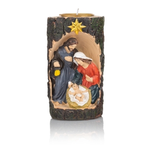 Bougeoir - crèche de Noël - Sainte Famille - 13 cm - Classic