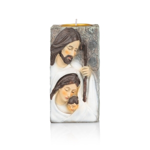 Bougeoir - crèche de Noël - Sainte Famille - 12,5  cm - Classic