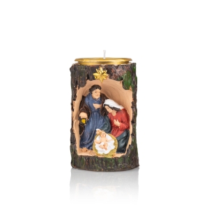Bougeoir - crèche de Noël - Sainte Famille - 8 cm - Classic