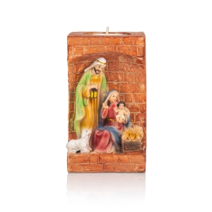 Bougeoir - crèche de Noël - Sainte Famille - 8 cm - Classic