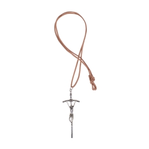 Collier - croix papale - string