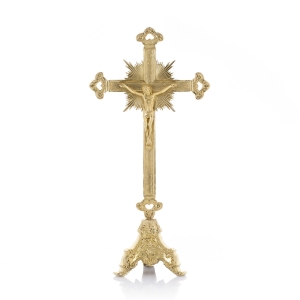 Croix d'autel - laiton - 42 cm