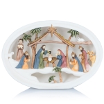 Crèche de Noël - lumineuse - 8 cm - Bianco