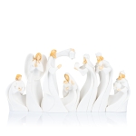 Crèche de Noël - lumineuse - 13 cm - Bianco