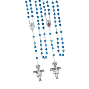 Chapelet - verre - 6 mm - Saint François d'Assise - Pape François