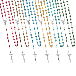 Chapelet - cristal - 6 mm - mélange de couleurs