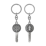 Porte-clé - clé - Saint Benoît - satiné