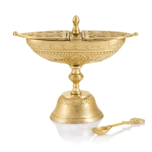 Porte-encens - laiton - 15 cm