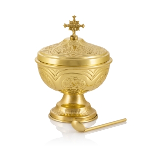 Porte-encens - laiton - 17 cm