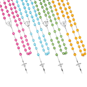 Chapelet - plastique - boîte - 8 mm - MIX