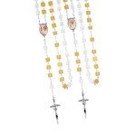 Rosenkranz - Glas - 6 mm - Heiliger Papst Johannes Paul II. - Papst Franziskus
