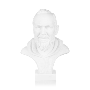 Figura - marmur - popiersie - Św. Ojciec Pio - 40 cm