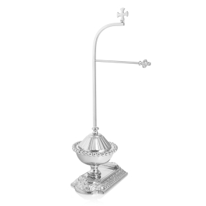 Porte-purificateur - vasculum - laiton - nickel - 38 cm (1)