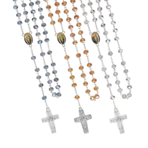 Chapelet - cristal - 8 mm - Sainte Famille