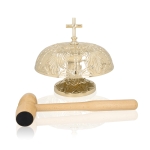 Gong simple - laiton - mailloche en bois - 23 cm