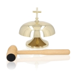 Gong simple - laiton - mailloche en bois - 20 cm