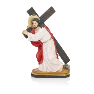 Figurine - Jésus portant la croix - 20 cm
