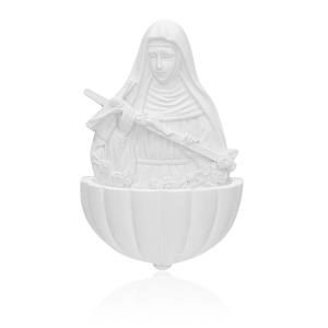 Kropielnica - Św. Rita - 13 cm - Marble Powder