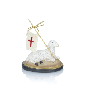 Figurine - Agneau Pascal - 7,5 cm - Pâques