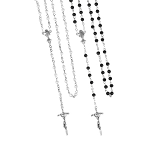 Różaniec - Pierwsza Komunia Święta - 4 mm - szkło